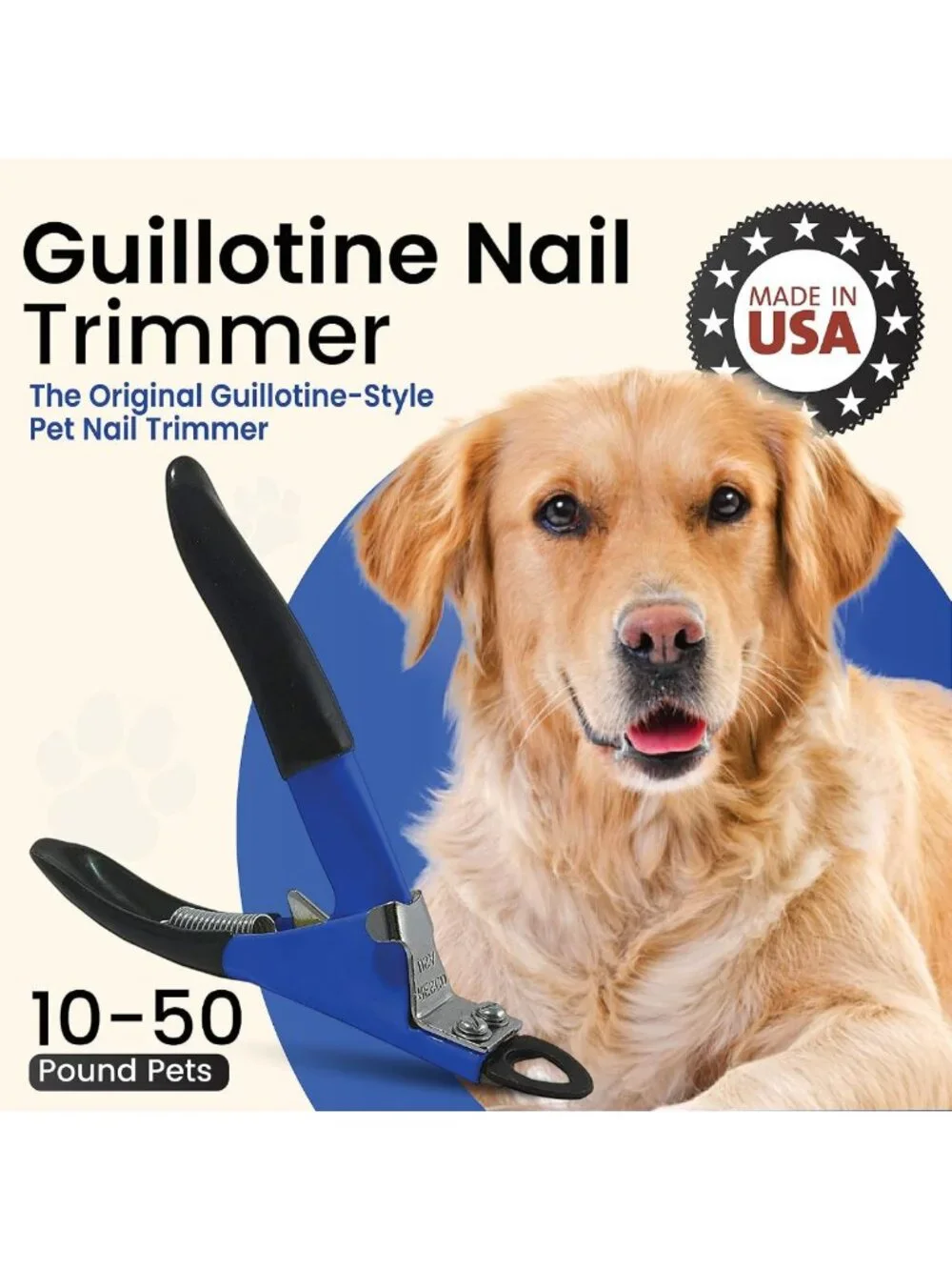 Professional Dog Nail Clippers for Small to Medium Dogs - Heavy Duty Steel